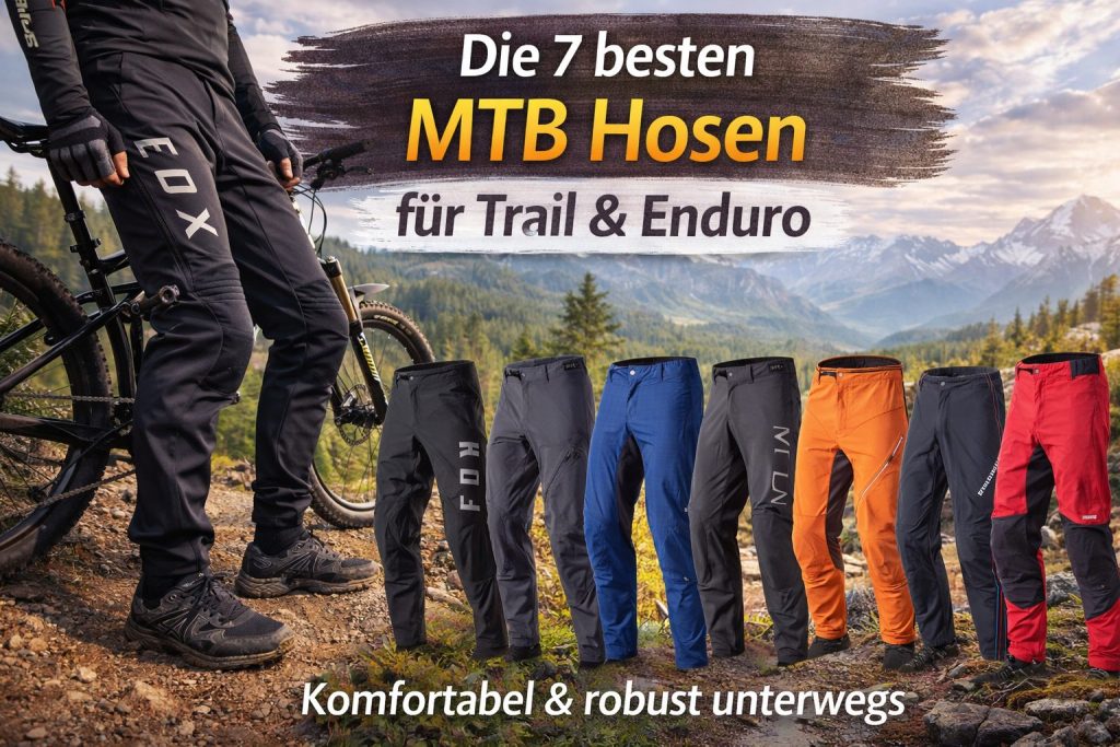MTB Hosen für Trail und Enduro im Einsatz auf einem Mountainbike Trail
