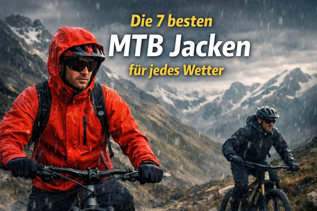 MTB Jacke im Einsatz auf einem Trail bei Regen und Wind